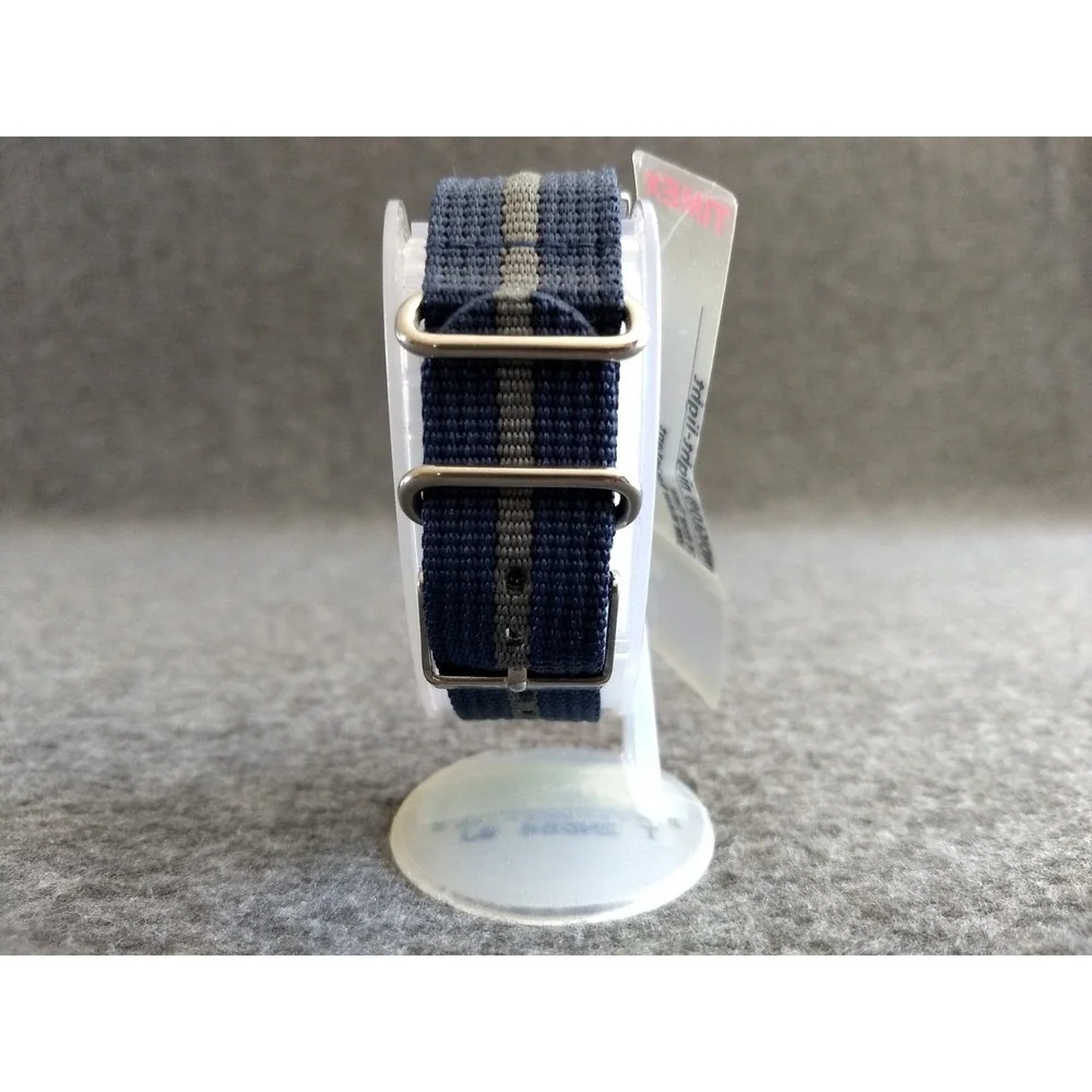 Timex‎ Indiglo Night Light Weekender Watch T2N654 Easy Read Blue Gray Strap NEW